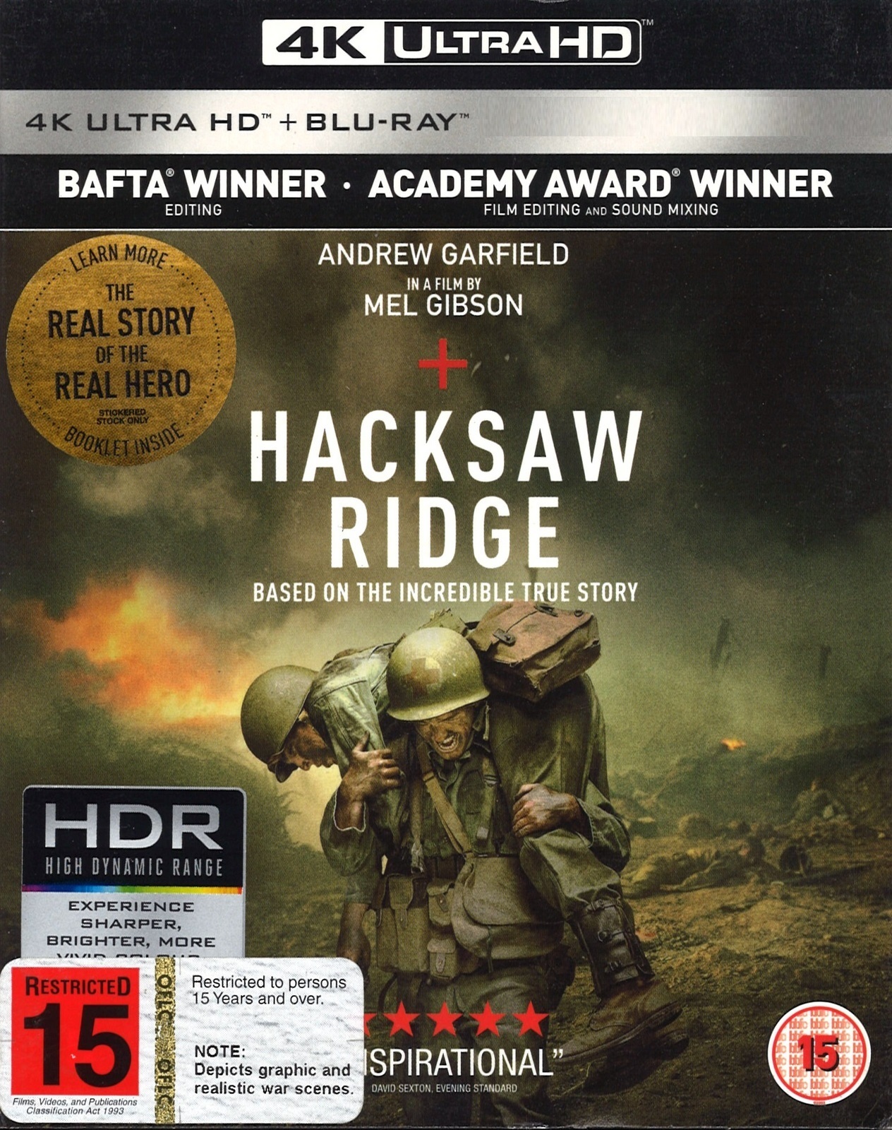 Hacksaw Ridge on Blu-ray, UHD Blu-ray