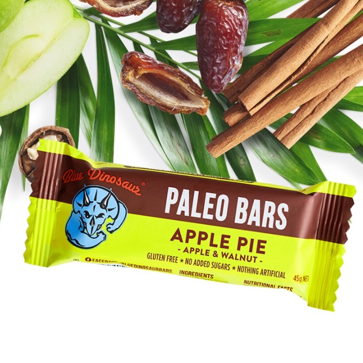 Blue Dinosaur Paleo Bars - Apple Pie (12 Bars)