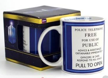 Doctor Who Tardis Police Telephone Sign Mug