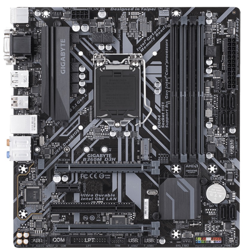 Gigabyte B360M D3H MATX Motherboard image