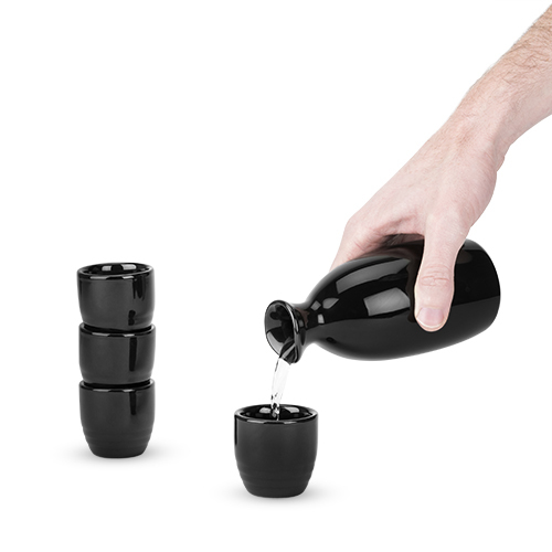 True: Moga 5-Piece Sake Set - Black image