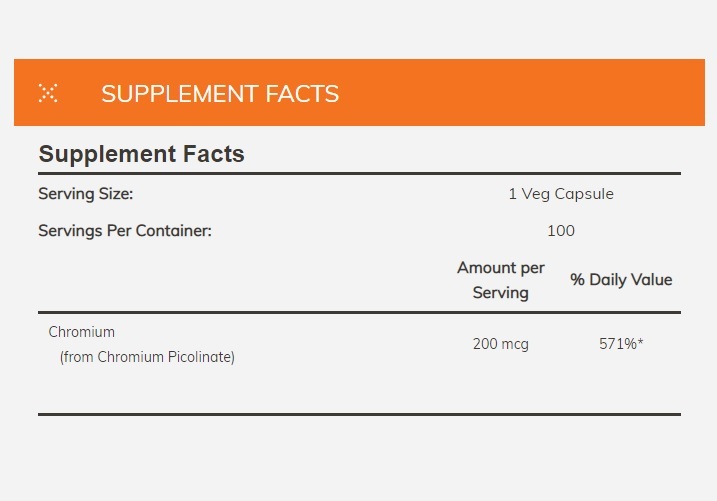 Now Foods Chromium Picolinate 200 mcg (100 Caps) image