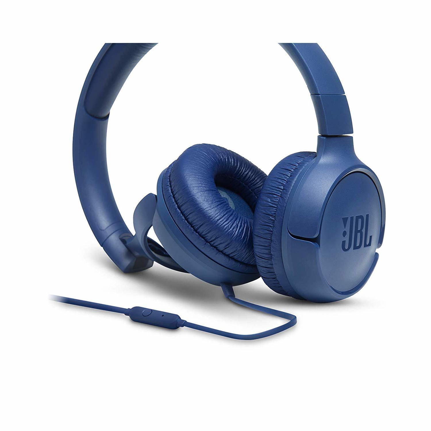 JBL T500 Wired Headphones Blue At Mighty Ape NZ