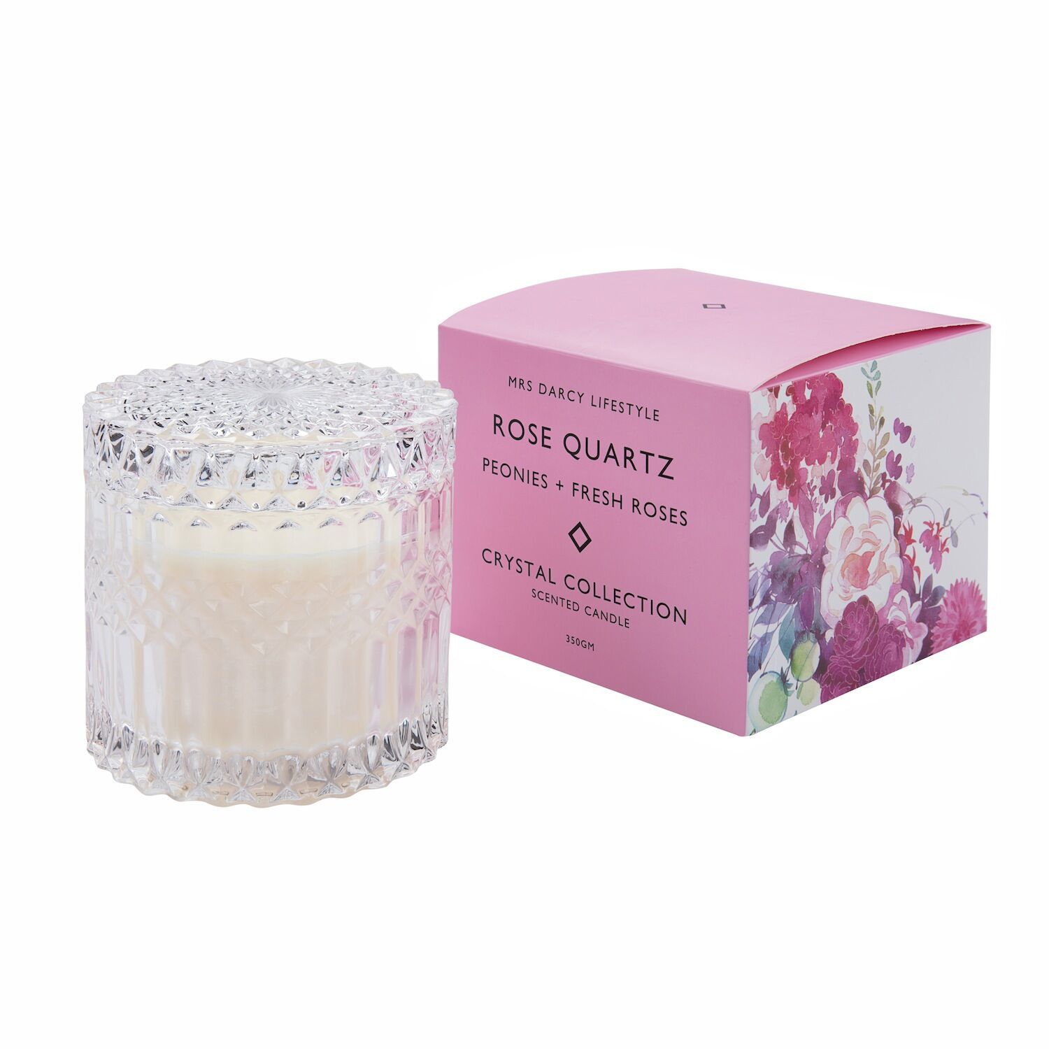 Mrs Darcy Candle - Rose Quartz (Peonies & Fresh Roses)