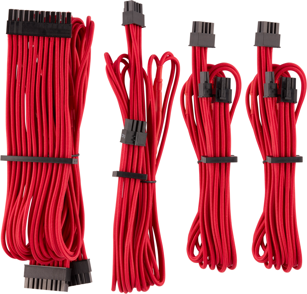 CORSAIR Premium Sleeved Type 4 Gen 4 PSU Cables Starter Kit at Mighty