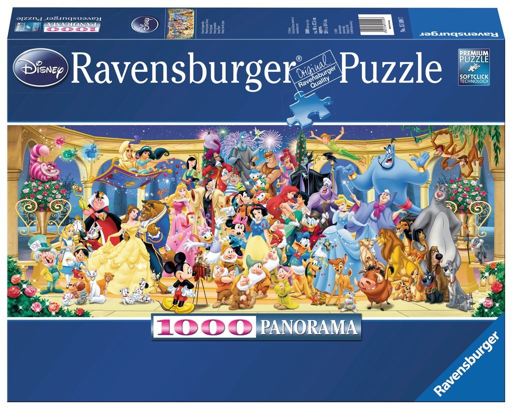 Ravensburger 1000pc Jigsaw Puzzle - Disney Characters Panorama image