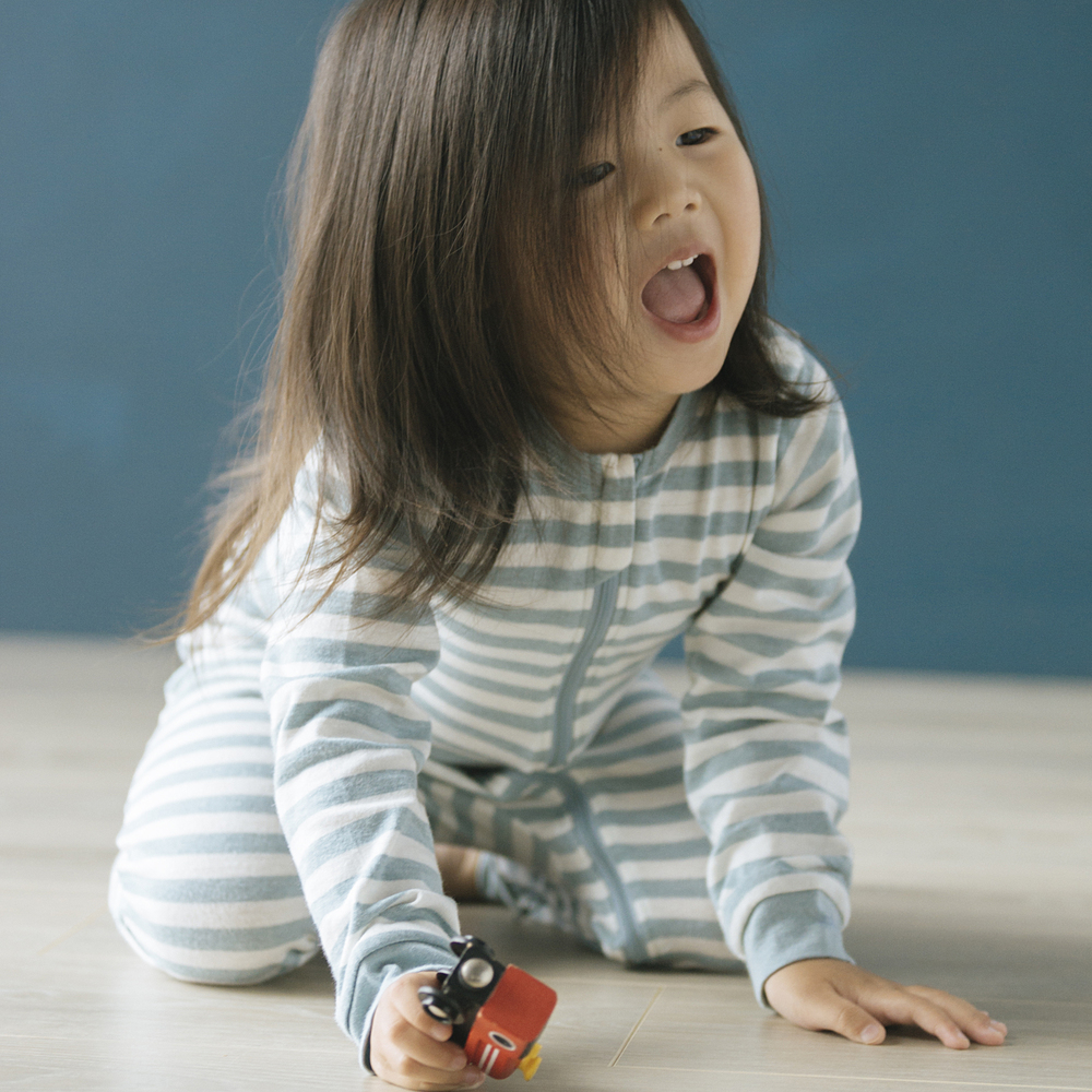 Woolbabe Merino/Organic Cotton PJ Suit - Tide (1 Year) image