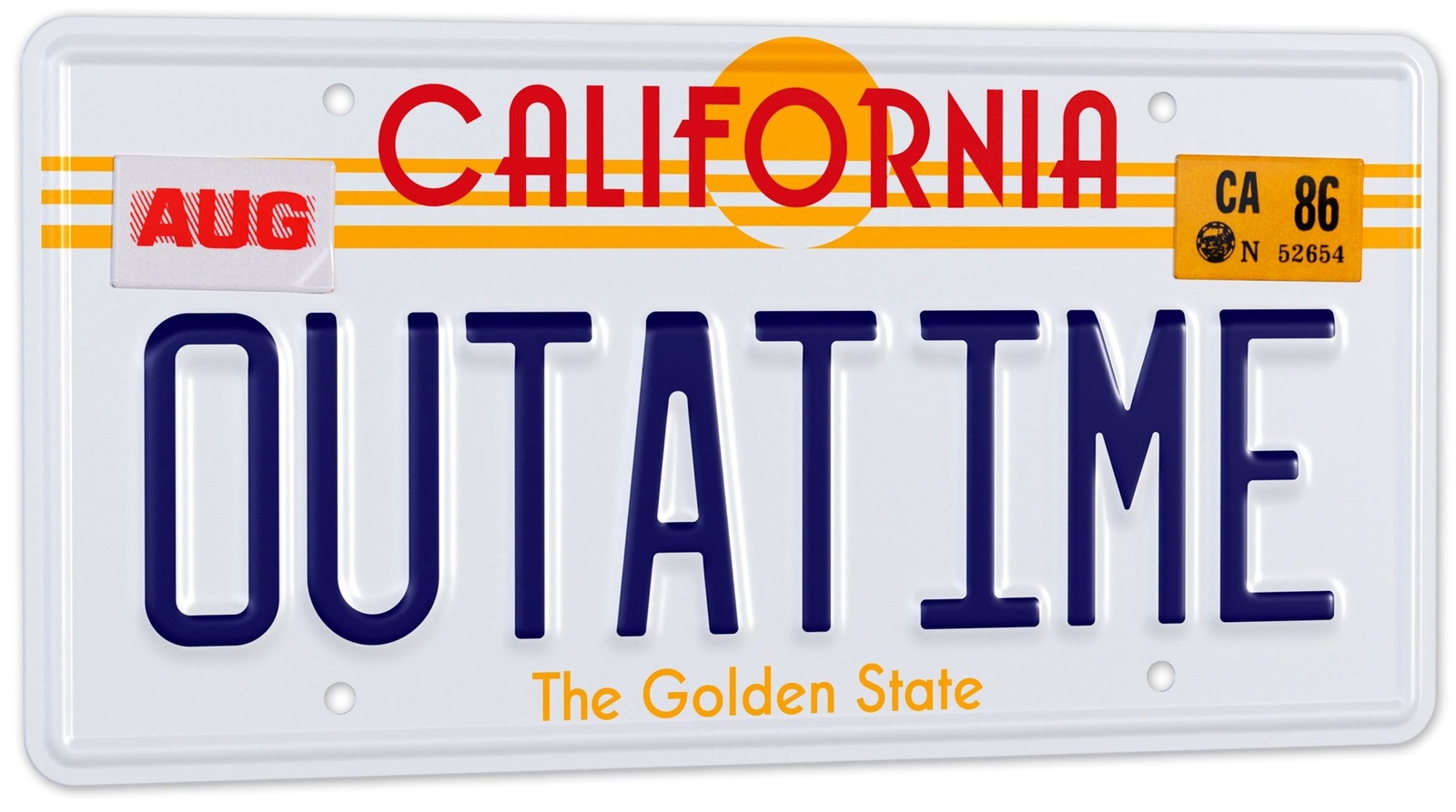 "Outatime" DeLorean - 1/1 License Plate Replica image