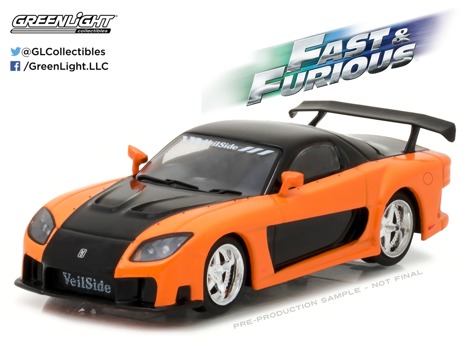 1/43: 1997 Mazda RX-7 - Fast and the Furious- Tokyo Drift - Diecast Model