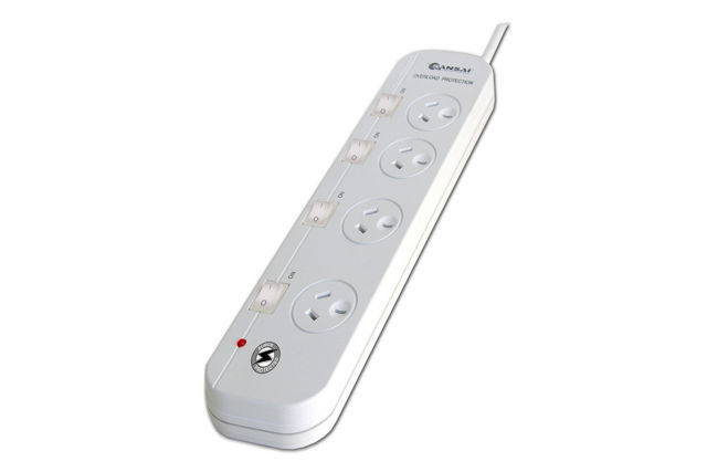 Sansai 4 Way Surge Powerboard with Individual Switches image