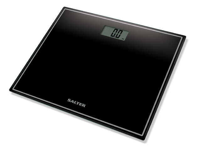 Salter: Compact Glass Electronic Personal Scale – Black