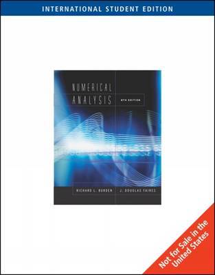 Numerical Analysis on Paperback by J.Douglas Faires