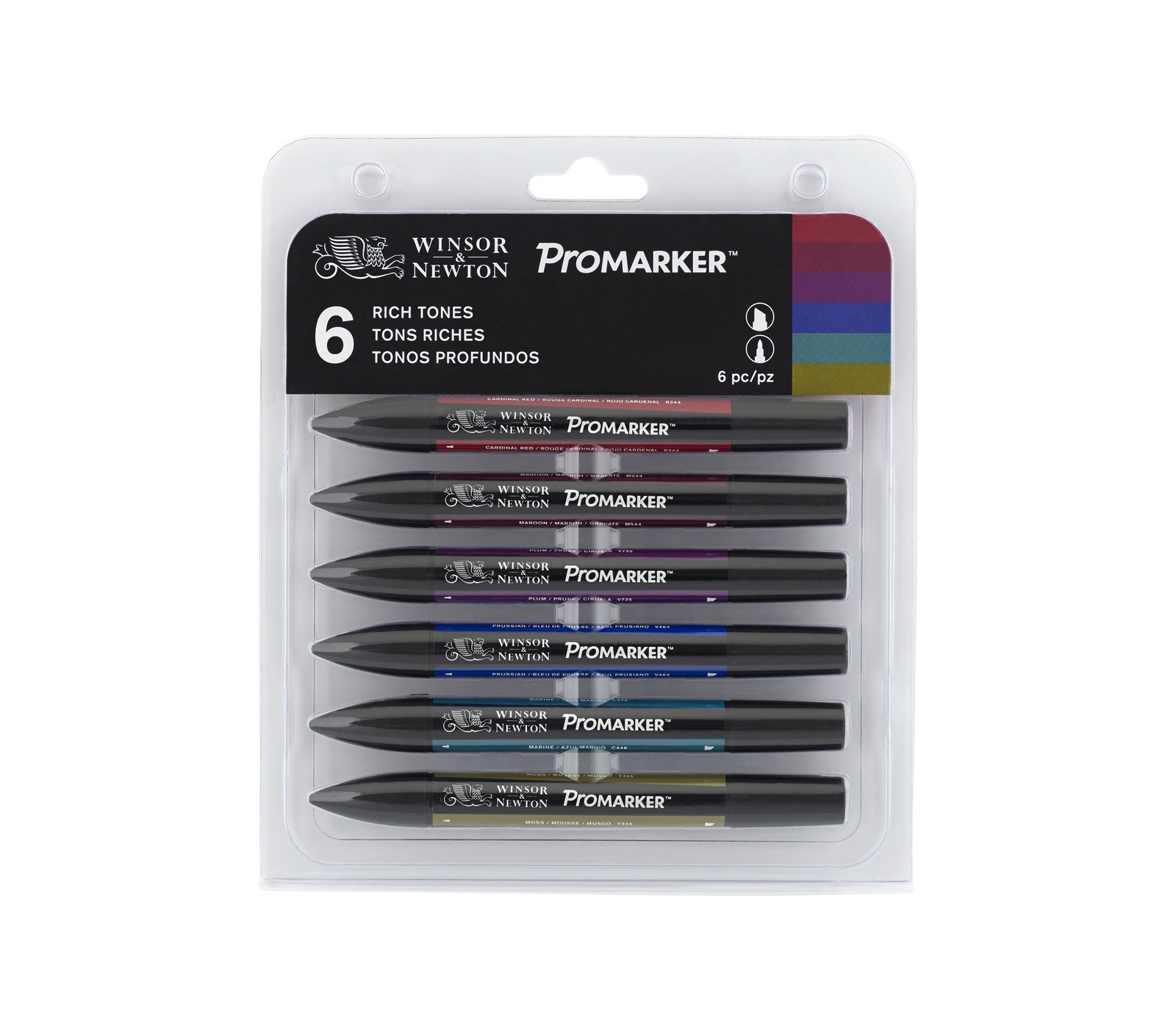 Buy Winsor & Newton Promarker 6 Rich Tones Set at Mighty Ape NZ