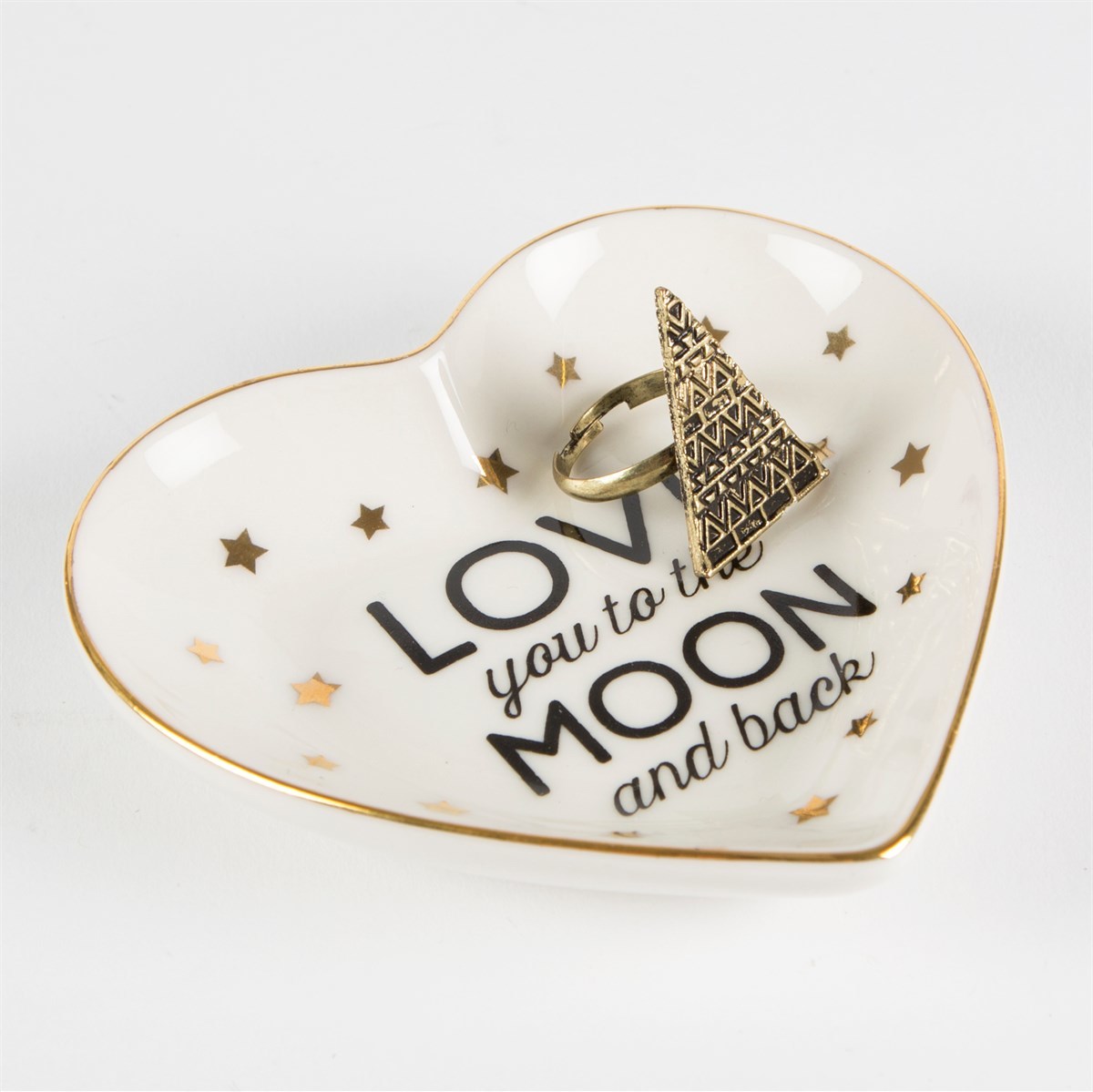 Love You To The Moon & Back Heart Jewellery Dish image