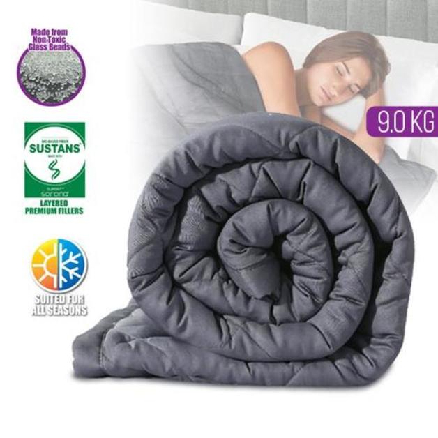 Cuddle Comfort Weighted Blanket Grey (9kg) at Mighty Ape NZ
