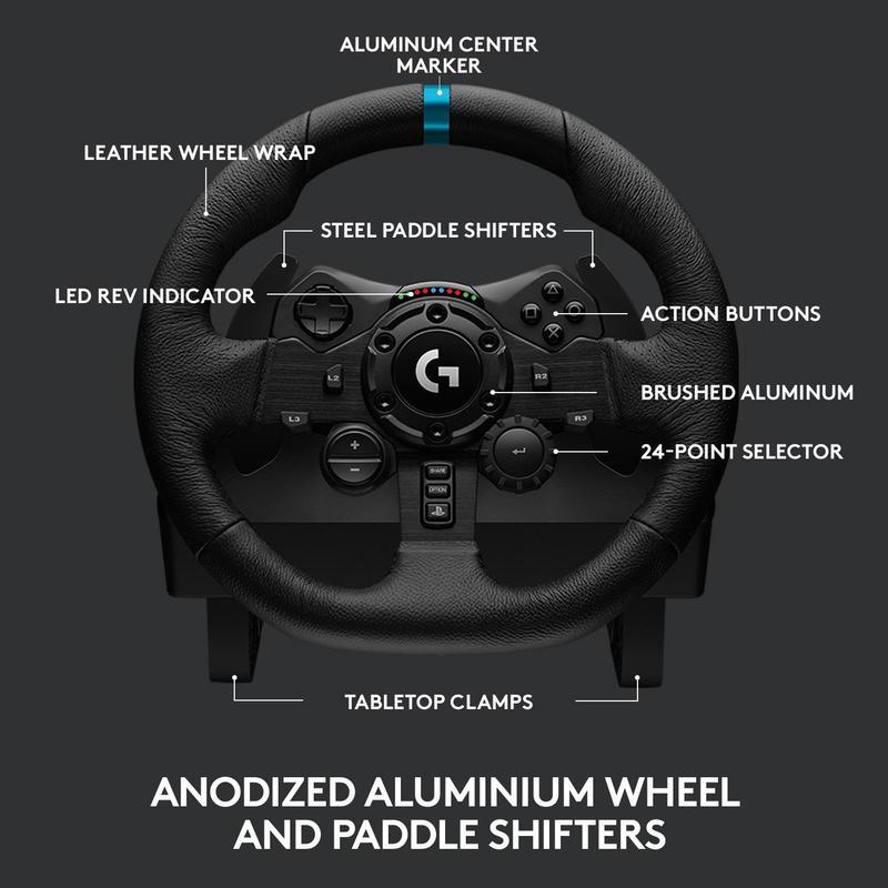 Logitech G923 Trueforce Racing Wheel (PlayStation & PC) for PS4 image