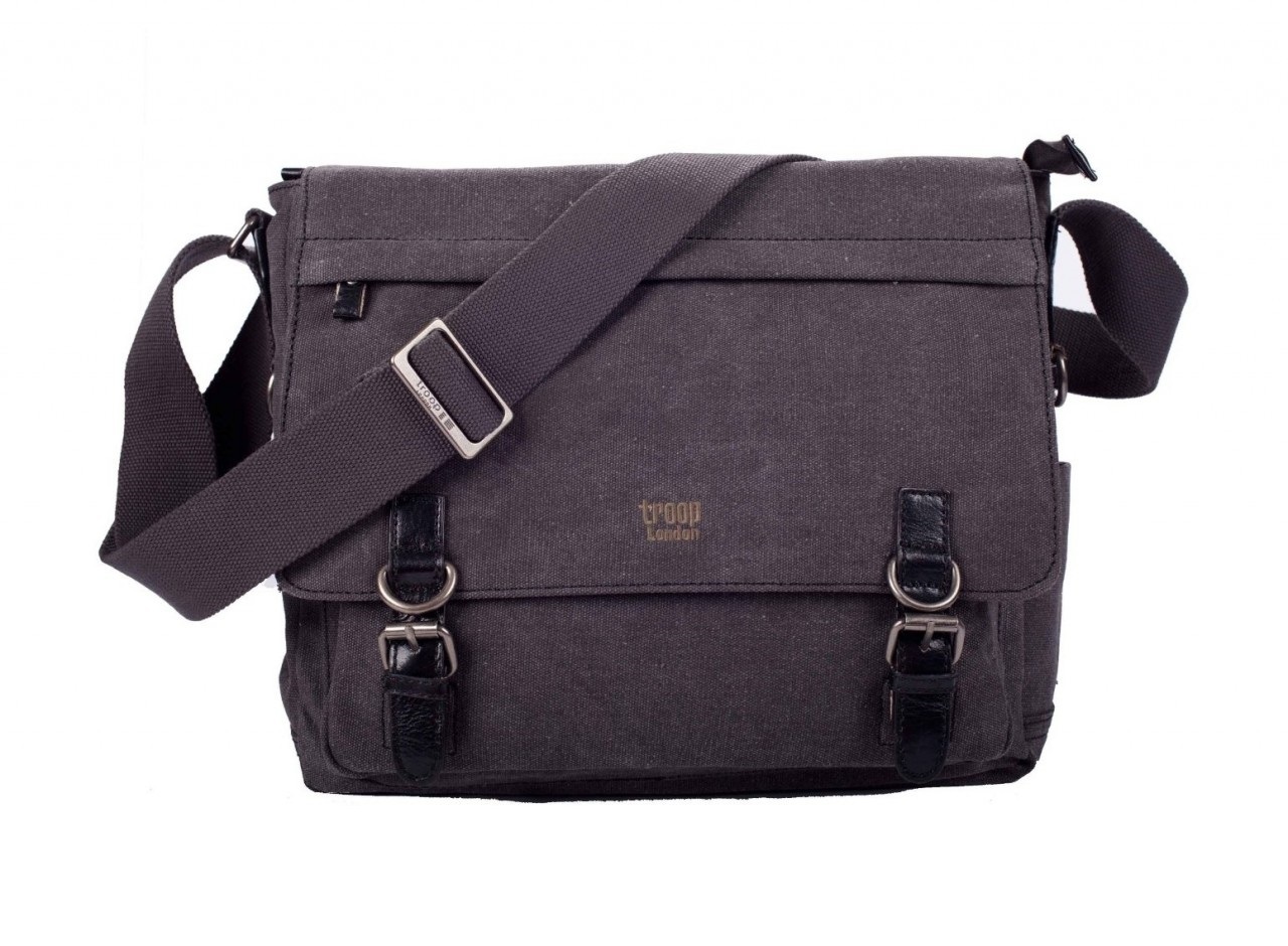 Troop London: Classic Laptop Messenger Bag - Black image