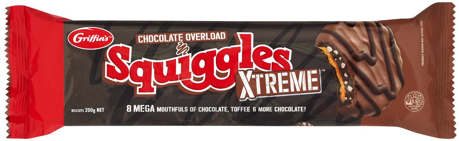 Griffins Squiggles Xtreme Chocolate Overload (200g) image