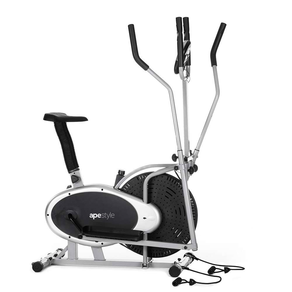 Ape Style Elliptical Cross Trainer with Heart Rate Monitor & Resistance Bands