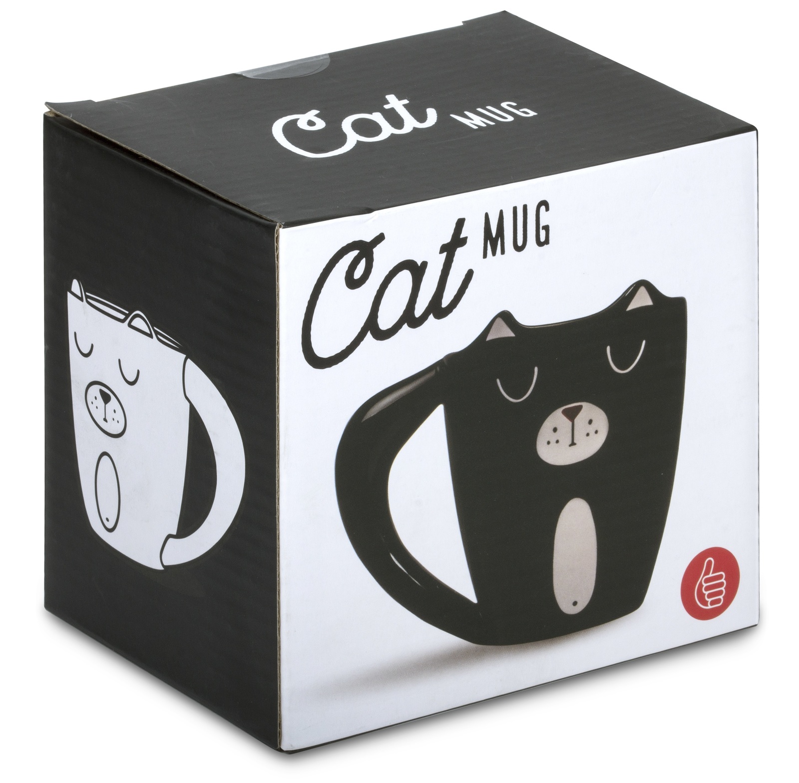 Thumbs Up: Black Cat Mug