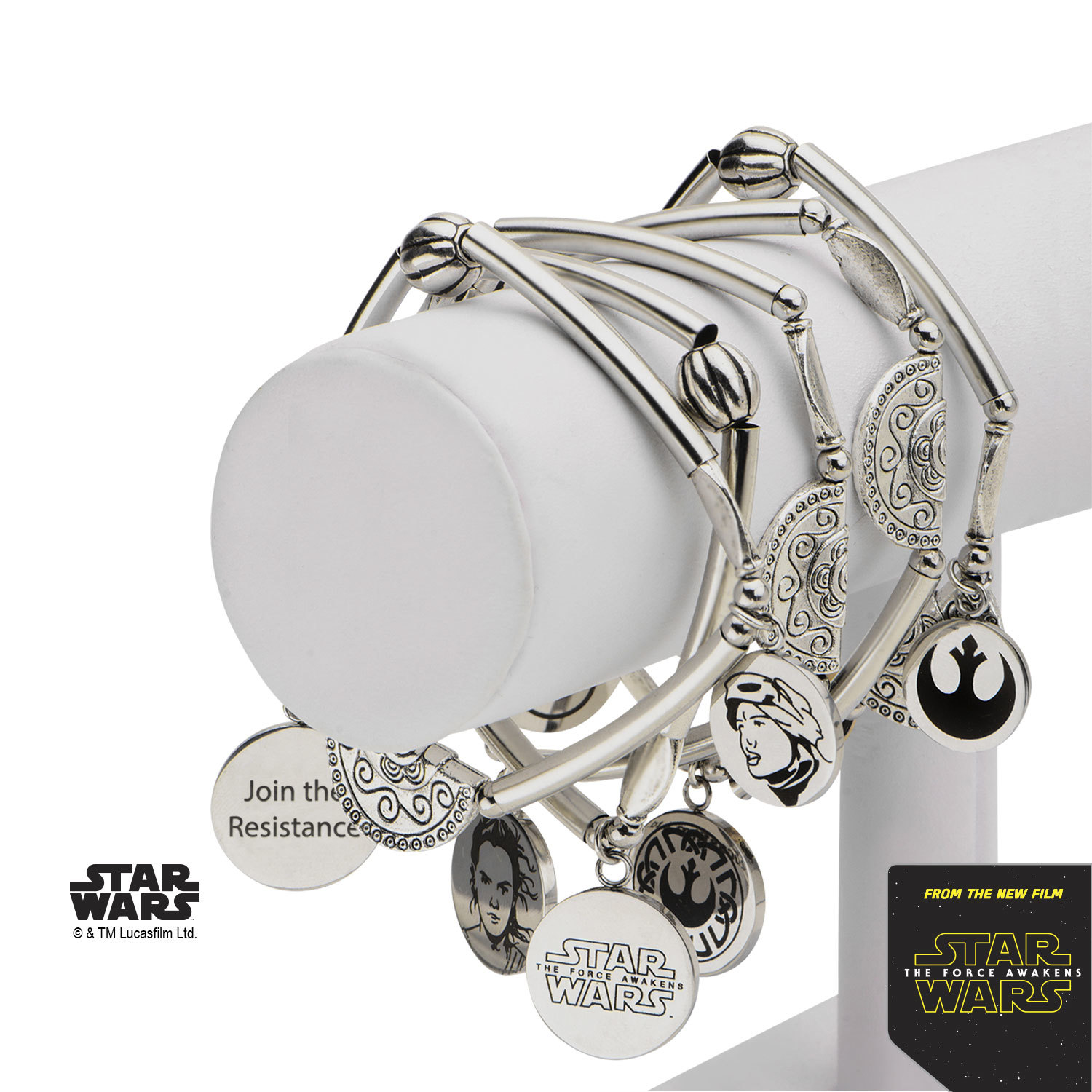 Star Wars Stainless Steel Rey Stretchable Bracelet