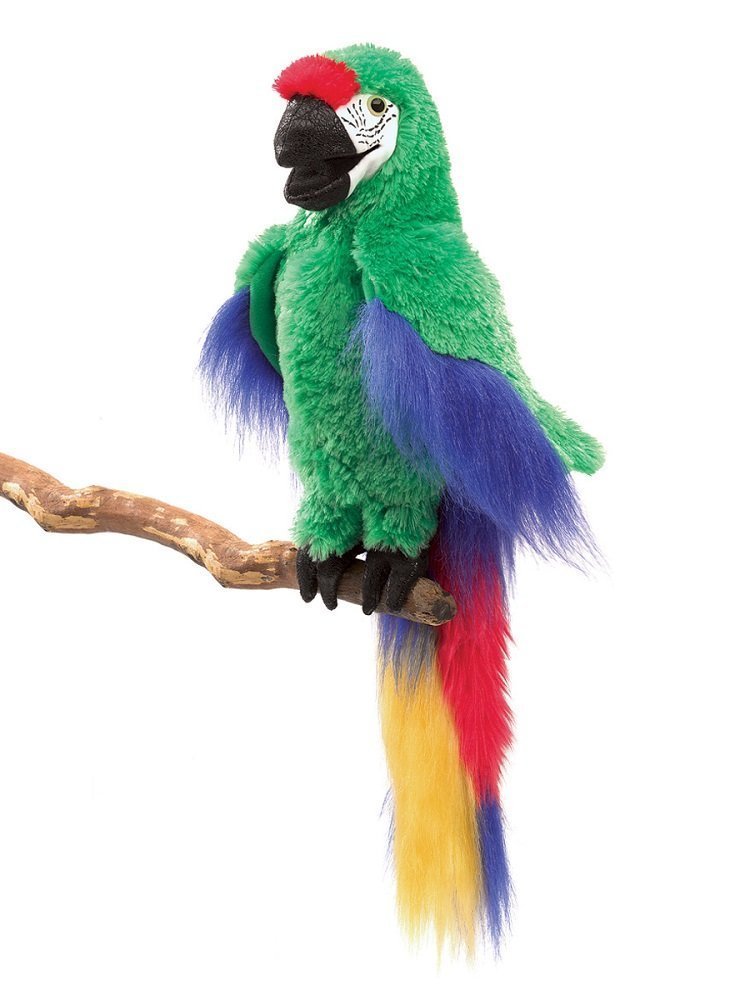 Folkmanis Hand Puppet - Green Macaw image