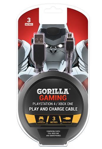 Gorilla Gaming Play and Charge Cable (PS4 & Xbox One) for PS4 image
