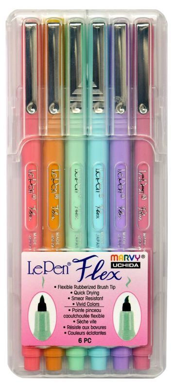 Marvy: Le Pen Flex - Pastel (Set of 6)