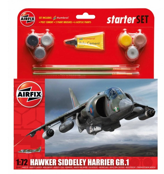 Airfix: 1:72 Siddeley Harrier GR.1 Starter Set - Model Kit