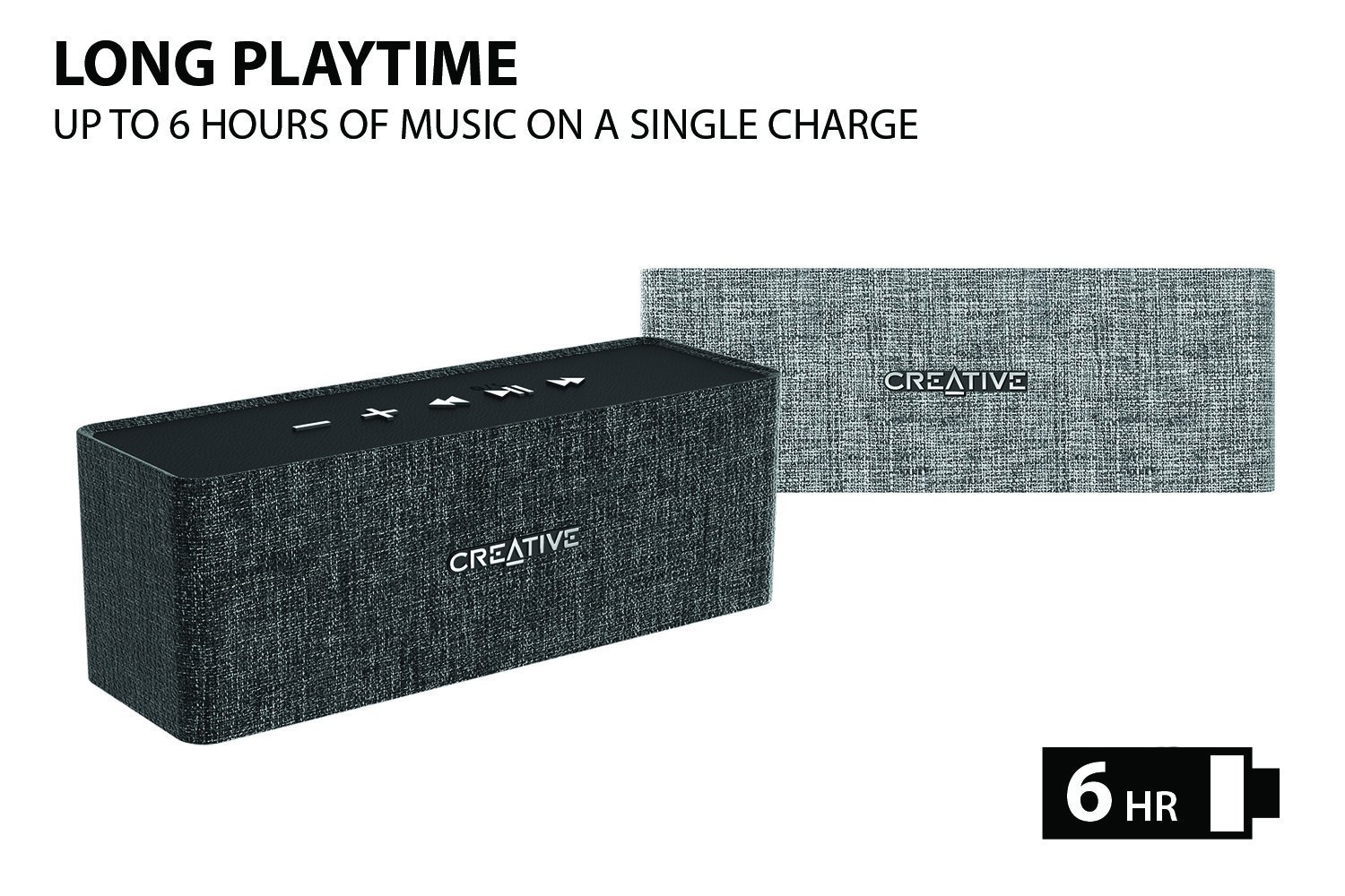 Creative Nuno Designer Cloth Bluetooth Speaker - Grey image