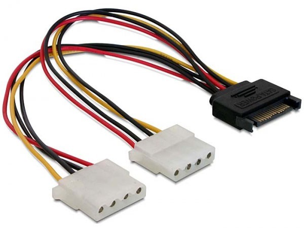 Digitus SATA Power to 2x Molex Cable (0.15m) image