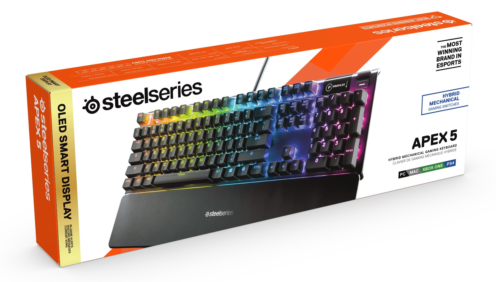 Steelseries Apex 5 Hybrid Mechanical Gaming Keyboard (US) for PC image
