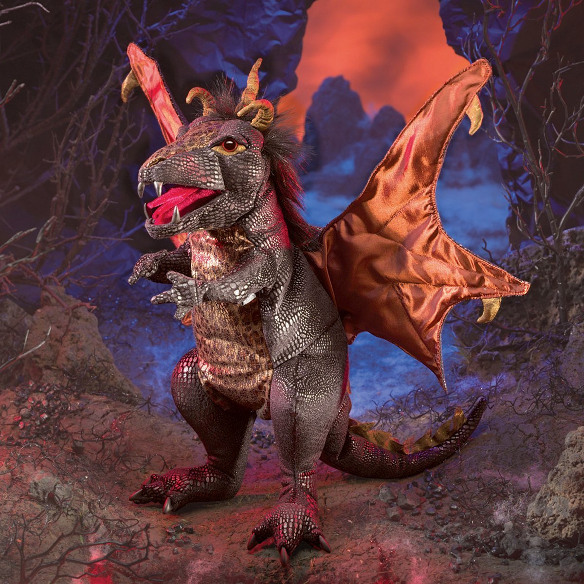 Folkmanis Hand Puppet - Black Dragon