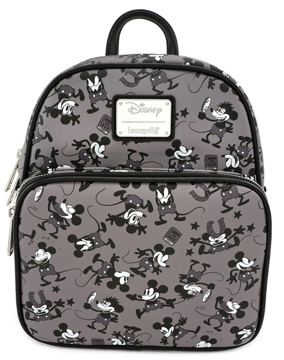 Loungefly Mickey Mouse Mickey Black & White Backpack Men's at
