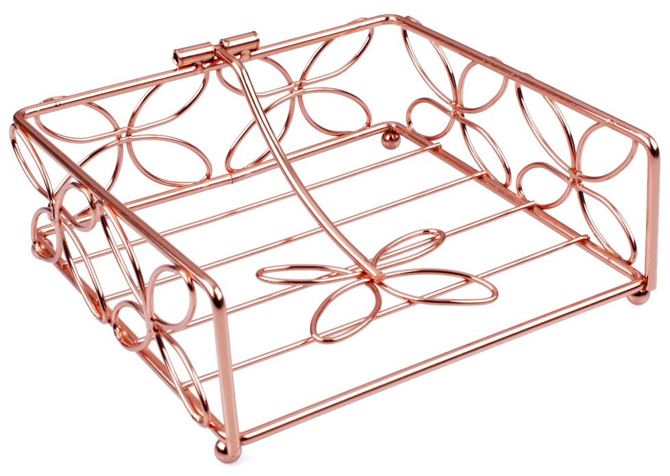 Floral Napkin Holder Copper at Mighty Ape NZ