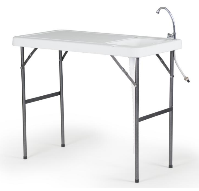 Foldable Fish Filleting and Camping Table with Tap image