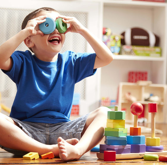 Melissa & Doug: Wooden Geometric Stacker image