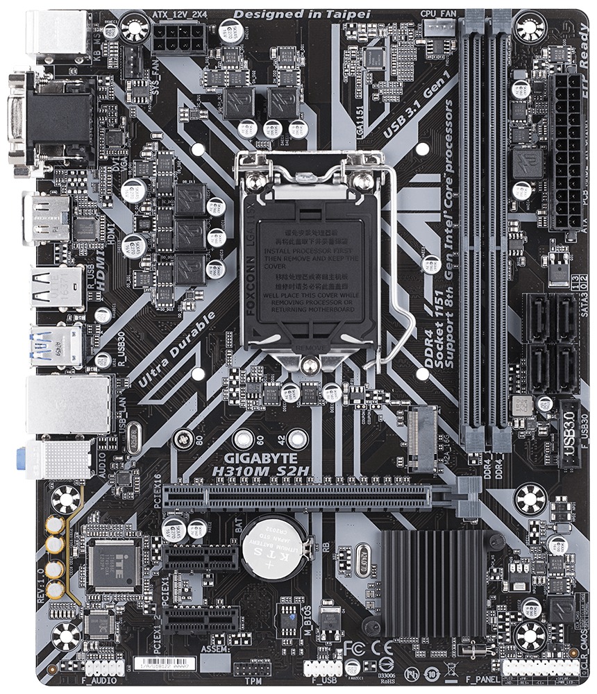 Gigabyte H310M S2H MATX Motherboard image