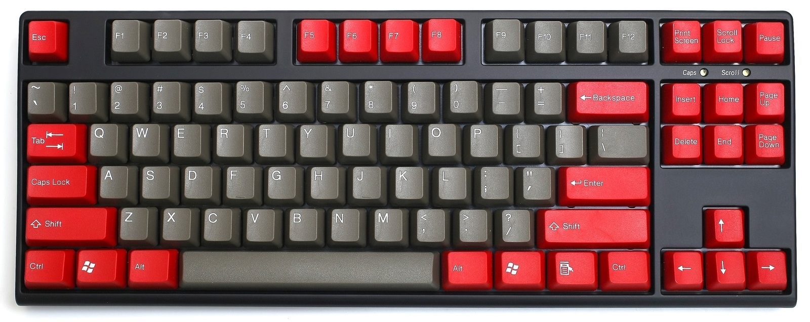 V80 Tenkeyless Dolch Quiet Click Keyboard - RED