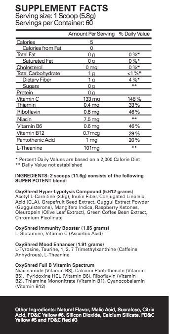EHP Labs OxyShred Fat Burner - Mango (306g - 60 Serves) image