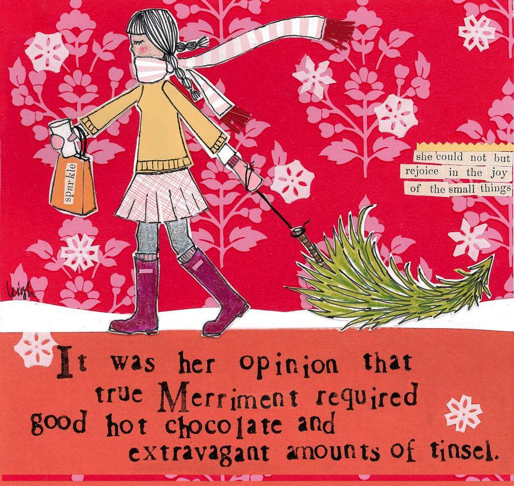 Curly Girl Design: Hot Chocolate - Greeting Card image