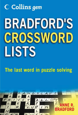 Bradford's Crossword Lists on Paperback by Anne R Bradford