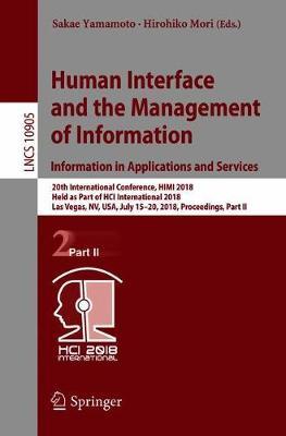 Human Interface and the Management of Information. Information in Applications and Services image
