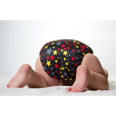 Snazzipants All In One Reusable Nappy - Black Stars image