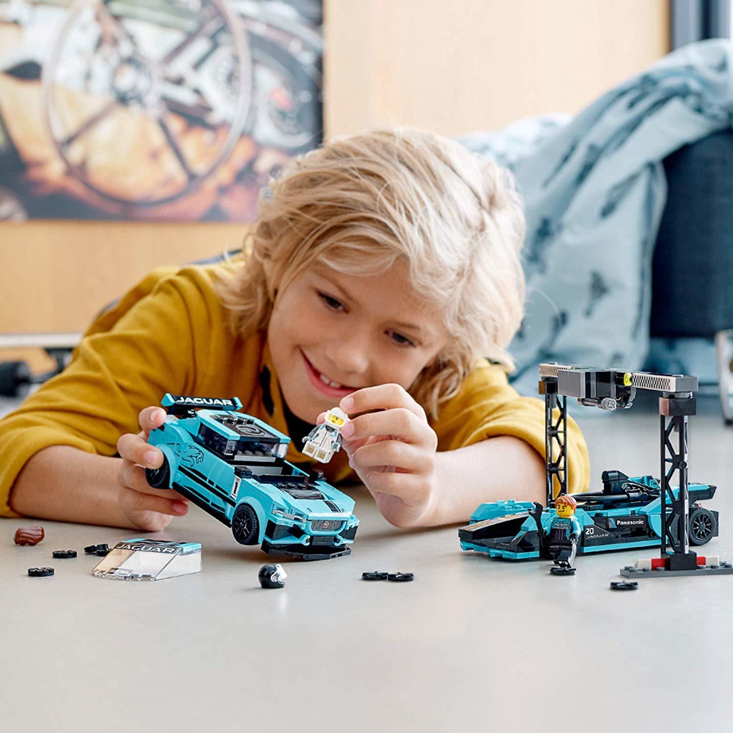 LEGO Speed Champions: Formula E Panasonic Jaguar Racing GEN2 car & Jaguar I-PACE eTROPHY - (76898) image