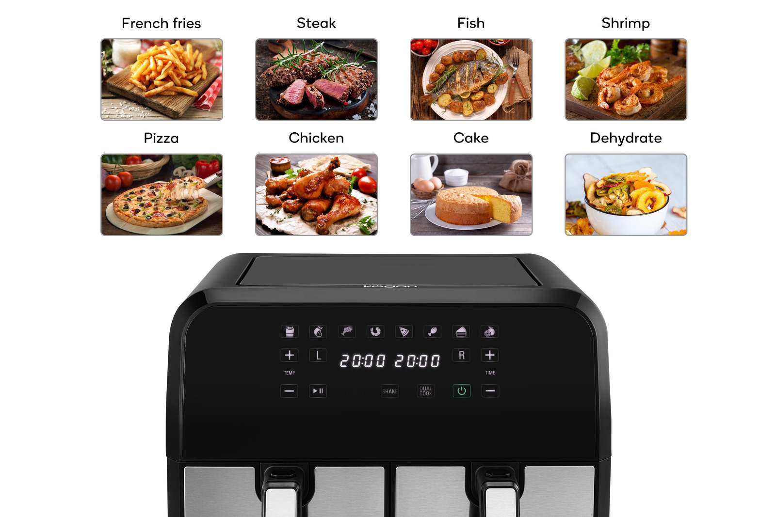 Buy Kogan 8L 1700W Dual Zone Air Fryer Oven at Mighty Ape NZ