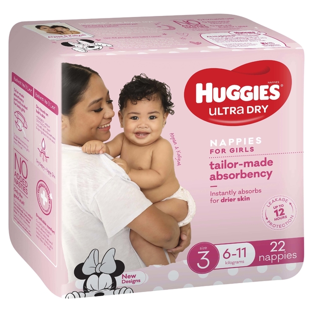 Buy Huggies Ultra Dry Convenience Crawler Girl Nappies Size 3 at