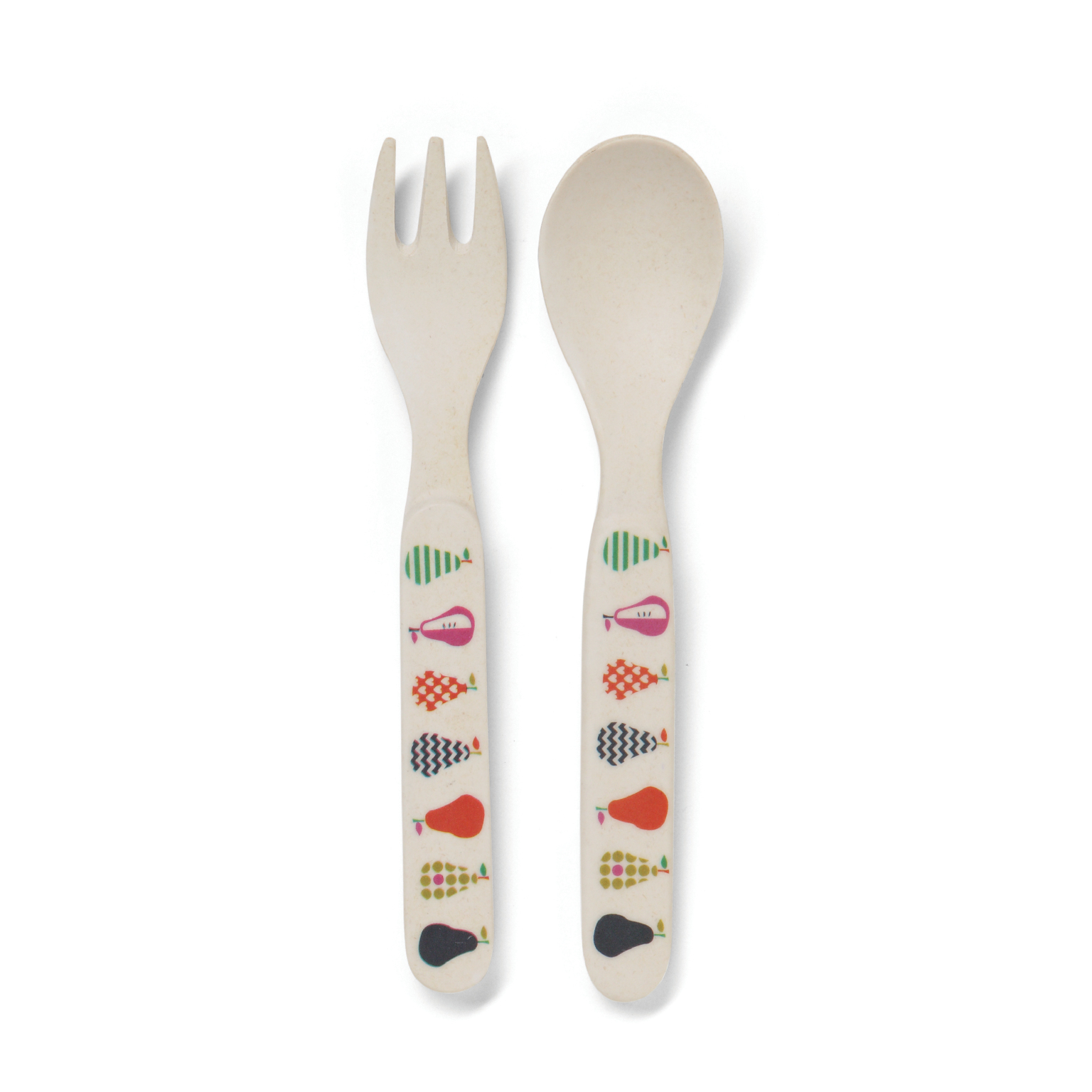 Pear Salad Bamboo Meal Set with Cutlery