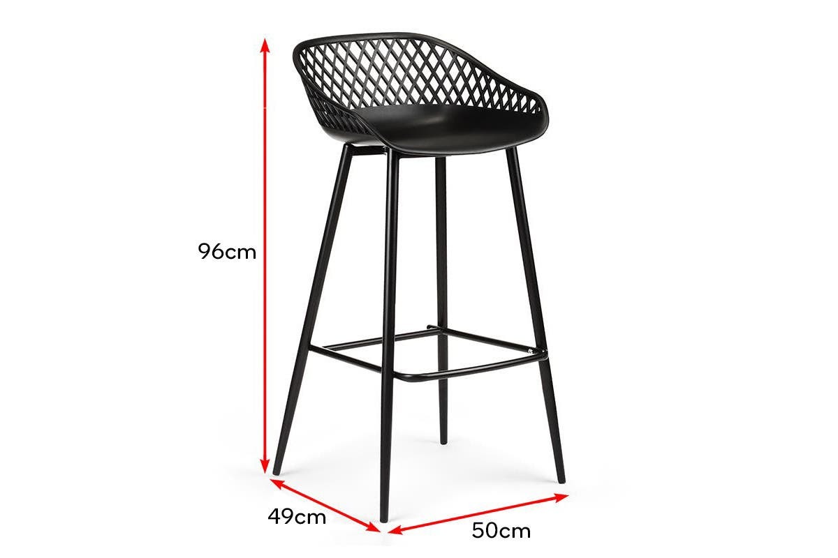 Buy Ovela Set of 2 Leerdam Bar Stools (Black) at Mighty Ape NZ