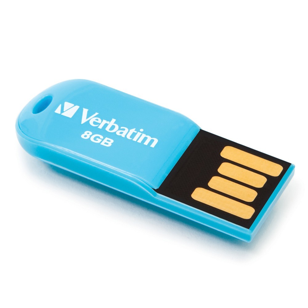 Verbatim Store'n'Go Micro USB Drive - 8GB (Caribbean Blue) image